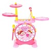JuzToys 2-in-1 Electronic Drum Set for Kids – Keyboard Piano with Stool and Microphone, Educational Musical Instruments for Kids – Pink - 3 of 4