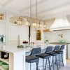 LNC Lyngearary 5-Lights 47.6" Modern  Luxury Linear Cylinder Kitchen Island Lights, Gold with Glass Shades - 4 of 4