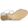 Allegra K Women's Breezy Glitter Opened Toe Crisscross Strap Chunky Sandals - 4 of 4