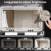 Anti-Fog LED Bathroom Mirror, Dimmable Vanity Mirror with Front & Back Lighting, Memory Function, Stepless Dimming, Modern Bathroom Wall Mirror - 2 of 4
