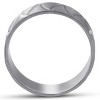 Pompeii3 Mens 10k Black Gold 6mm Brushed Wave Ring Mens Wedding Band - 3 of 4