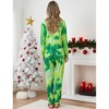 PATPAT Christmas Family Pajama Set: Christmas Tie-Dye Print Pajamas with Christmas Plaid Socks - 3 of 4