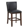 Counter Height Polyurethane Tiffany Counter Chair (Set of 2) with Solid Wood Legs, Nailhead Trim, Stretchers for Comfort and Multiple Color Options - 4 of 4