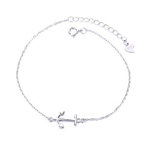 18K White Gold Nautical Anchor Bracelet - 1 of 4