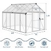 Acekool 6x10FT Aluminum Greenhouse - Polycarbonate Panels, Roof Vent & Sliding Door for Outdoor Gardening - 2 of 4