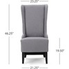Accent Chair with  Wood Legs, Comfortable High Backrest Dining Chair, Upholstered Dining Chair,  Chair for Restaurants Living Rooms - 4 of 4