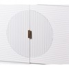 Milo Two Door Cabinet White/Copper - StyleCraft: Satin Finish, Fluted Panels, Metallic Accents - 2 of 3