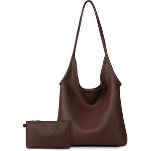 Slouchy Hobo Bags for Women Soft Designer Shoulder Purses Ladies Top Handle Handbag - 1 of 4