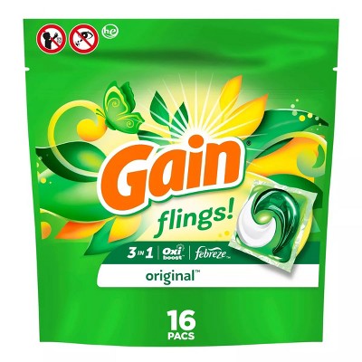 Gain flings! Laundry Detergent Pacs - Original-16 Count
