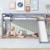 NicBex Twin Size Loft Bed Low Height Wooden Bed Frame with Slide, Ladder and Full Length Guardrail, No Box Spring Required, Space Saving - 2 of 4