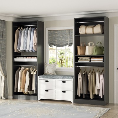 Aheaplus Closet System with 2 Hanging Rods
