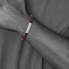 Black Bow Jewelry Stainless Steel Brown & Black Rubber Tube Bracelet, 8.5 Inch - 3 of 4