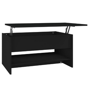 vidaXL Coffee Table Black 31.5"x19.7"x15.7" Engineered Wood - 1 of 4