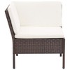 vidaXL Luxurious Patio Lounge Set, 6-Piece Poly Rattan Outdoor Furniture, Weather Resistant, with Comforting Cushions, in a Charming Brown Finish - 4 of 4