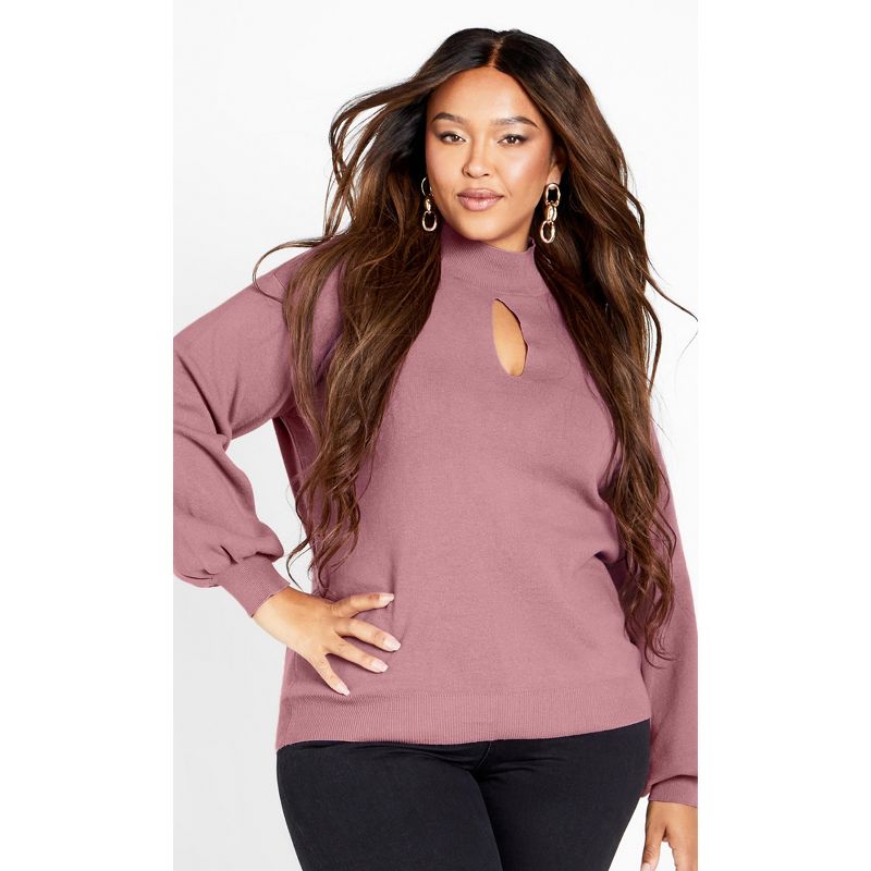 Women's Plus Size Evelyn Jumper - dusty orchid | CITY CHIC, 1 of 8