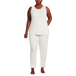 Lands' End Women's Cozy 3 Piece Pajama Set - Robe Top and Pants - 1 of 4