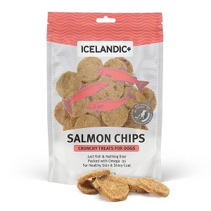 Icelandic+ Fish Chips: Salmon 2.5oz - Dog Treats, For Medium-Large Dogs - 1 of 4