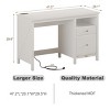Writing Desk Farmhouse with Charging Station and Storage Drawers for Home Office 47in-3irtyhousy - 4 of 4