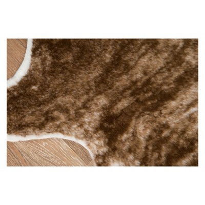 Acadia Brindle Brown Faux Hide Animal Print Area Rug