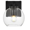 Elegant Lighting Juelz 1 light Black and Clear Bath Sconce - 2 of 4