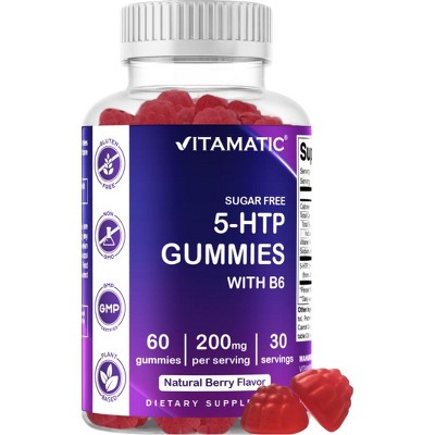 Sugar Free 5-HTP 200mg with B6 - 60 Gummies