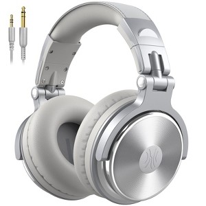 OneOdio Pro10 Wired Over Ear Headphones Hi-Res Studio Monitor & Mixing DJ and 1/4 to 3.5mm Jack for AMP Computer Recording Podcast Guitar (Sliver) - 1 of 4