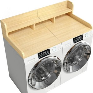 Washer Dryer Countertop, Laundry Countertop Wwith 2-Tier Storage Shelf & Edge Rails, Laundry Over Washing Top Protector for Washer and Dryer - 1 of 4