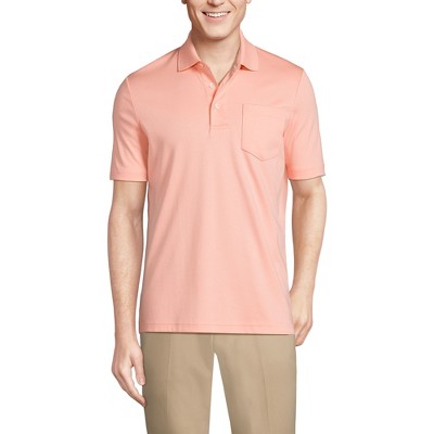 Lands' End Men's Short Sleeve Cotton Supima Polo Shirt with Pocket
