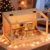 Artloge Chew-proof Wooden Hamster Cage Small Pet Viewing House with Openable Top & Tempered Glass Panels & Ventilation Holes & Built-in LED Light - 2 of 4