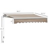 Sapphtopaz 8' x 7' Retractable Awning Manual Patio Awnings Sunshade Shelter UV Resistant Window Cover - 2 of 4
