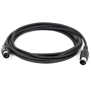 Monoprice MIDI Cable - 10 Feet - Black With Keyed 5-pin DIN Connector, Molded Connector Shells