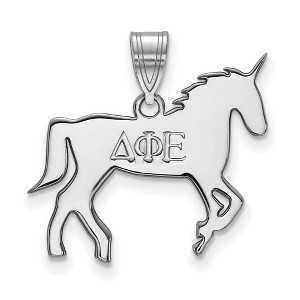Black Bow Jewelry Sterling Silver Delta Phi Epsilon Greek Life Medium Pendant - 1 of 3