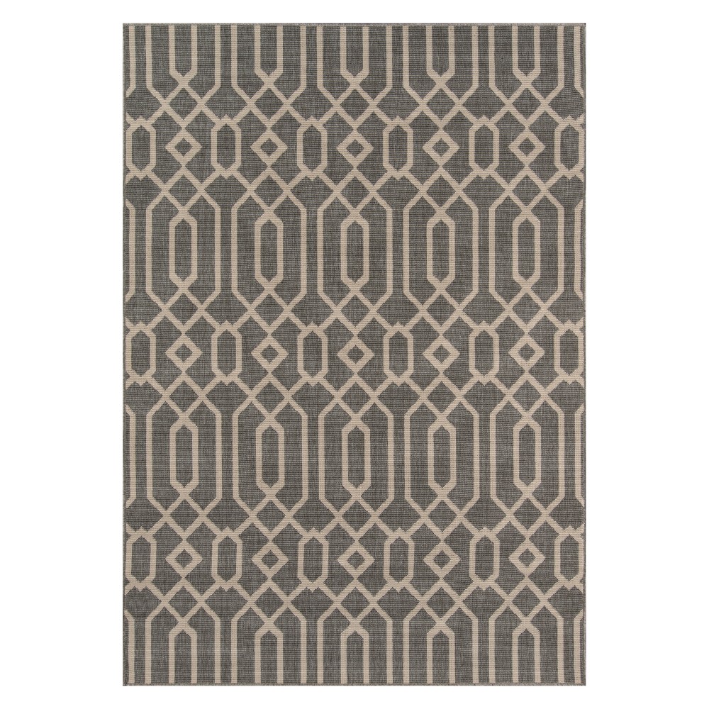 1'8inx3'7in Geometric Loomed Accent Rug Gray - Momeni