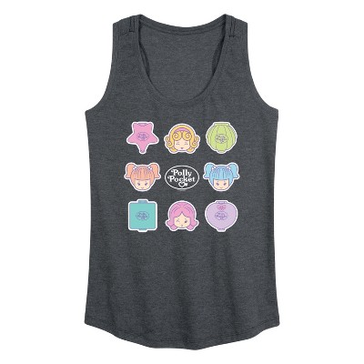 Women's - Polly Pocket - Polly Pocket Grid Graphic Racerback Tank
