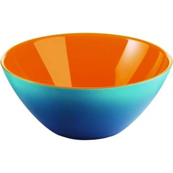Guzzini My Fusion Orange and Sea Blue Acrylic 9.8 Inch Bowl