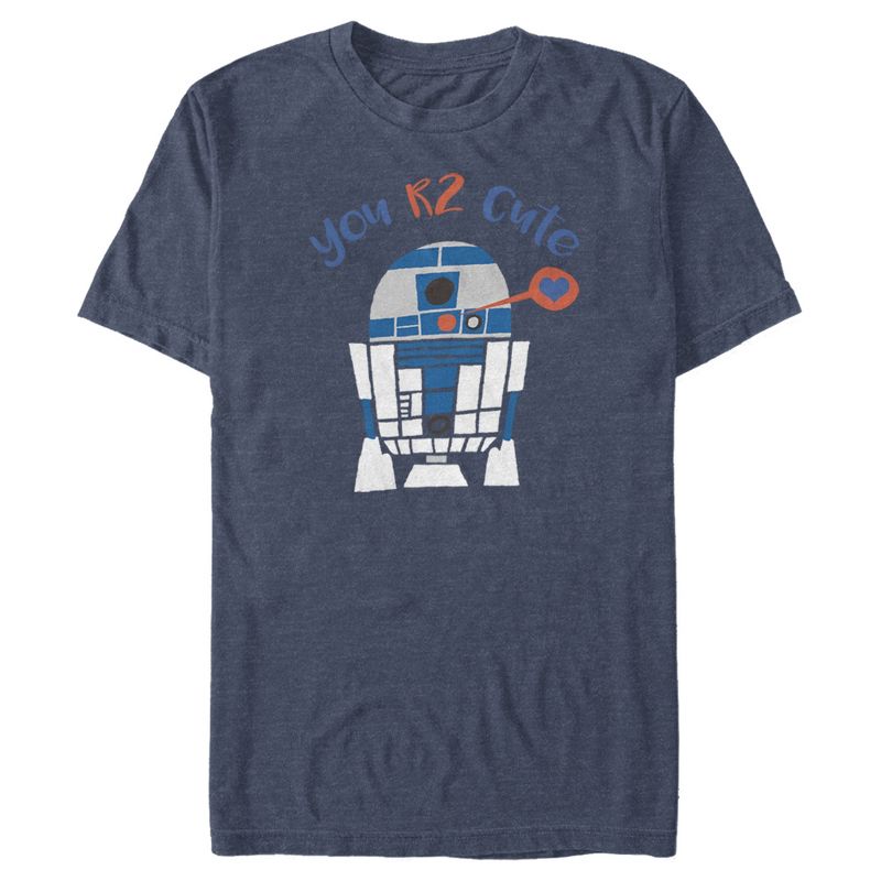 Men's Star Wars Valentine's Day R2-D2 Too Cute T-Shirt, 1 of 5