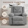 Oversized Massage Recliner Chair with Heating, 360° Swivel & 150° Recline, Single Sofa Chair with Side Pocket for Living Room, Green, Gray, Blue - 2 of 4