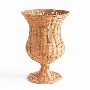 Plum & Post Chesapeake Rattan Footed Urn Tall - Natural - 1 of 4