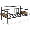 Garvee Stand-Up Twin Pop-Up Trundle Bed Frame with Locking Casters & Metal Slat Support - 2 of 4