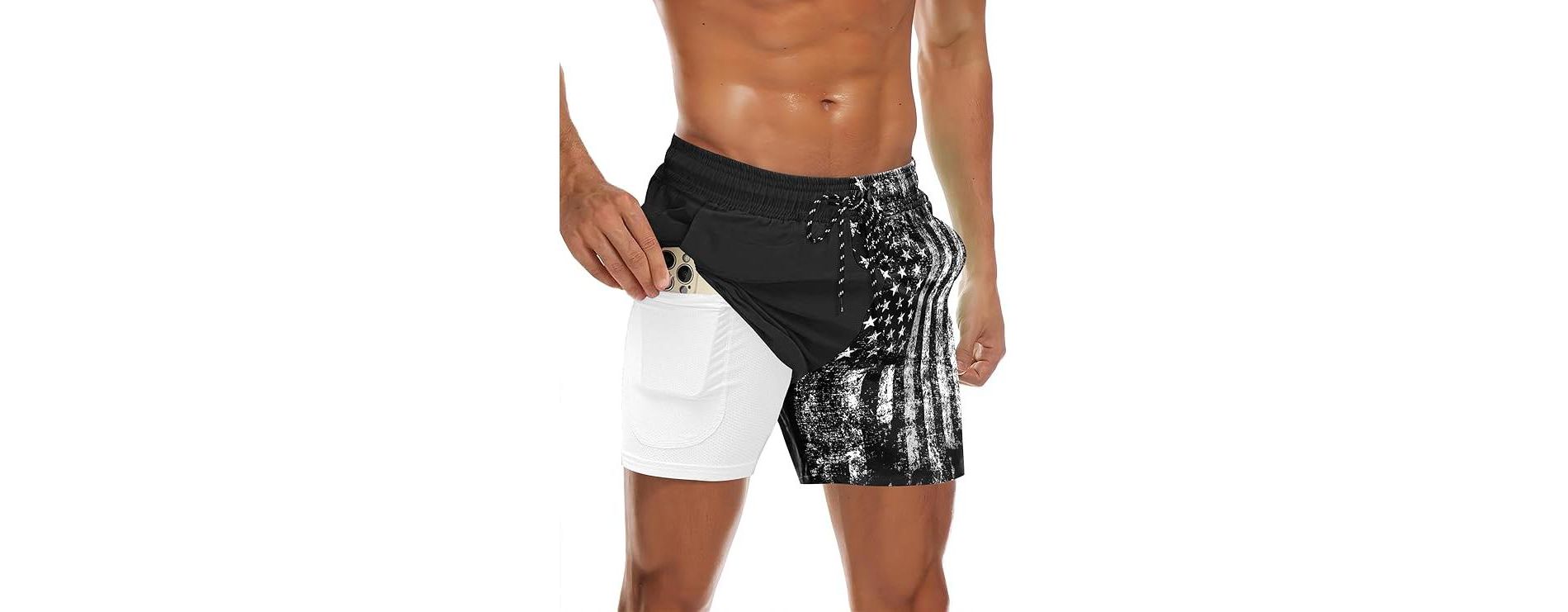 COOFANDY Men's Swim Trunks Quick Dry Bathing Suit with Pockets Swimwear Beach Board Short Swimsuit