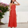 Anna-Kaci Women's Spaghetti Strap Tiered Maxi Dress with Square Neckline and Flowy Skirt - 3 of 4