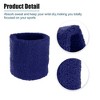 Unique Bargains Sweat Absorbing Cotton Terry Cloth Wrist Sweatbands Dark Blue 1 Pair - 3 of 4