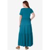 Woman Within Women's Plus Size Short-Sleeve Tiered Dress - 3 of 4