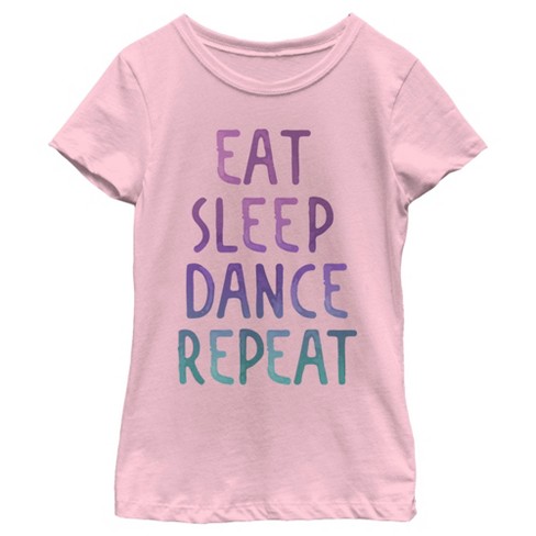 Girl's Lost Gods Eat Sleep Dance Repeat Watercolor T-shirt : Target