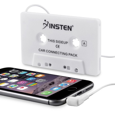 Insten Universal Car Audio Cassette Adapter, White For Apple