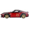 Nissan Z "LB Nation Works" #23 Gem Red Met w/Black & Hood w/Magazine Special Ed 1/64 Die Cast Model Car by Mini GT - 2 of 4