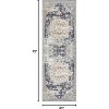 Acekool 2x6 Beige Oriental Medallion Runner Rug, Low Pile Non-Slip Vintage Accent Carpet for Living Room, Bedroom, Office - 3 of 4