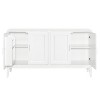 DOMETOUR 4-Door Sideboard Storage Cabinet with Adjustable Shelf for Living Room Dining Room - 4 of 4