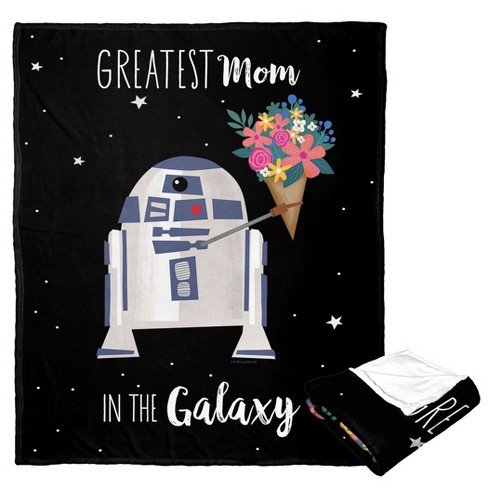 Disney Star Wars Classic Best Mom In The Galaxy Silk Touch Throw Blanket 50x60 Inches - image 1 of 3