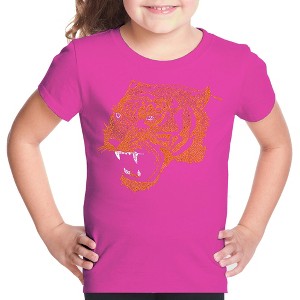 LA Pop Art Girl's Word Art T-shirt - Beast Mode - 1 of 4